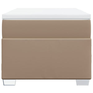 Κρεβάτι Boxspring με Στρώμα Καπουτσίνο 90x200εκ.από Συνθ. Δέρμα
