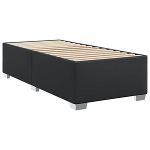 Κρεβάτι Boxspring με Στρώμα Μαύρο 100x200εκ.από Συνθετικό Δέρμα