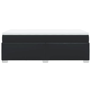 Κρεβάτι Boxspring με Στρώμα Μαύρο 100x200εκ.από Συνθετικό Δέρμα
