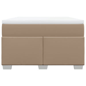 Κρεβάτι Boxspring με Στρώμα Καπουτσίνο 120x190εκ.από Συνθ.Δέρμα