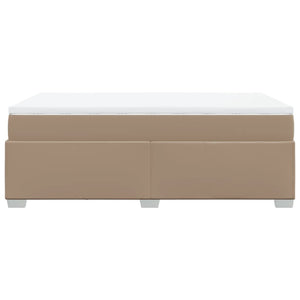 Κρεβάτι Boxspring με Στρώμα Καπουτσίνο 120x190εκ.από Συνθ.Δέρμα