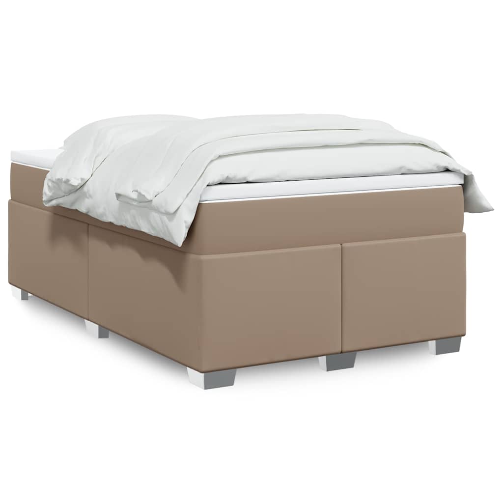 Κρεβάτι Boxspring με Στρώμα Καπουτσίνο 120x190εκ.από Συνθ.Δέρμα
