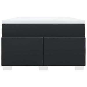 Κρεβάτι Boxspring με Στρώμα Μαύρο 120 x 200 εκ. Συνθετικό Δέρμα - Pakobazaar