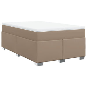Κρεβάτι Boxspring με Στρώμα Καπουτσίνο 120x200εκ.από Συνθ.Δέρμα - Pakobazaar