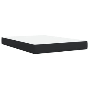 Κρεβάτι Boxspring με Στρώμα Μαύρο 140x190εκ.από Συνθετικό Δέρμα