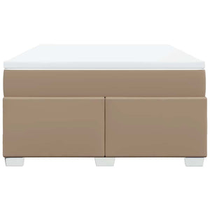Κρεβάτι Boxspring με Στρώμα Καπουτσίνο 140x190εκ.από Συνθ.Δέρμα