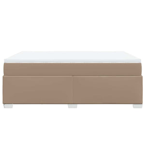 Κρεβάτι Boxspring με Στρώμα Καπουτσίνο 140x190εκ.από Συνθ.Δέρμα