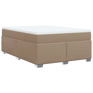 Κρεβάτι Boxspring με Στρώμα Καπουτσίνο 140x190εκ.από Συνθ.Δέρμα
