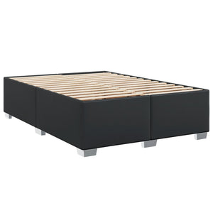 Κρεβάτι Boxspring με Στρώμα Μαύρο 140x200εκ.από Συνθετικό Δέρμα