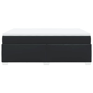 Κρεβάτι Boxspring με Στρώμα Μαύρο 140x200εκ.από Συνθετικό Δέρμα