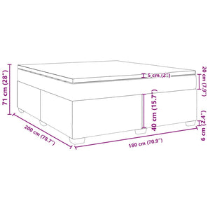 Κρεβάτι Boxspring με Στρώμα Μαύρο 180x200εκ.από Συνθετικό Δέρμα