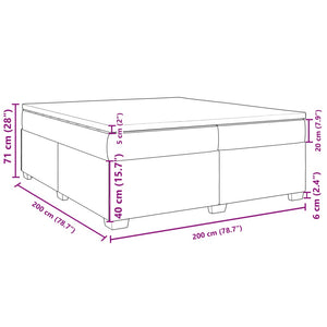 Κρεβάτι Boxspring με Στρώμα Λευκό 200x200 εκ. Συνθετικό Δέρμα - Pakobazaar