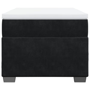 Κρεβάτι Boxspring με Στρώμα Μαύρο 80 x 200 εκ. Βελούδινο