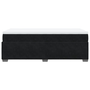Κρεβάτι Boxspring με Στρώμα Μαύρο 80 x 200 εκ. Βελούδινο