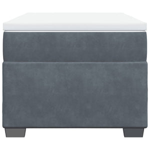 Κρεβάτι Boxspring με Στρώμα Σκούρο Γκρι 90x190 εκ. Βελούδινο