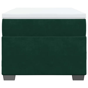 Κρεβάτι Boxspring με Στρώμα Σκούρο Πράσινο 90x190 εκ. Βελούδινο