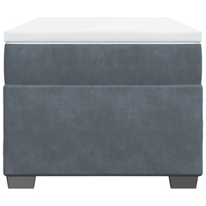 Κρεβάτι Boxspring με Στρώμα Σκούρο Γκρι 90x200 εκ. Βελούδινο - Pakobazaar