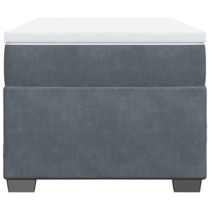 Κρεβάτι Boxspring με Στρώμα Σκούρο Γκρι 100x200 εκ. Βελούδινο