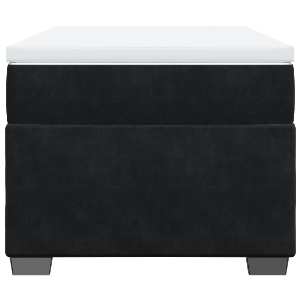 Κρεβάτι Boxspring με Στρώμα Μαύρο 100x200 εκ. Βελούδινο