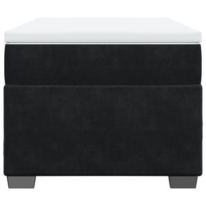 Κρεβάτι Boxspring με Στρώμα Μαύρο 100x200 εκ. Βελούδινο