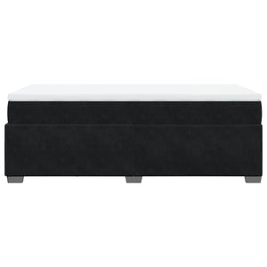 Κρεβάτι Boxspring με Στρώμα Μαύρο 100x200 εκ. Βελούδινο
