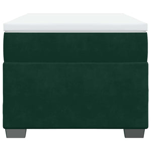 Κρεβάτι Boxspring με Στρώμα Σκούρο Πράσινο 100x200εκ. Βελούδινο