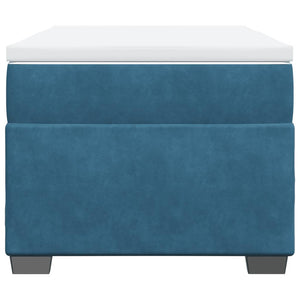Κρεβάτι Boxspring με Στρώμα Σκούρο Μπλε 100x200 εκ. Βελούδινο