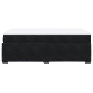 Κρεβάτι Boxspring με Στρώμα Μαύρο 120x190 εκ. Βελούδινο