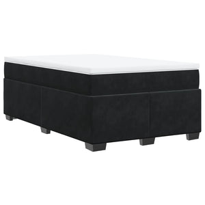 Κρεβάτι Boxspring με Στρώμα Μαύρο 120x190 εκ. Βελούδινο