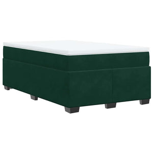 Κρεβάτι Boxspring με Στρώμα Σκούρο Πράσινο 120x190εκ. Βελούδινο