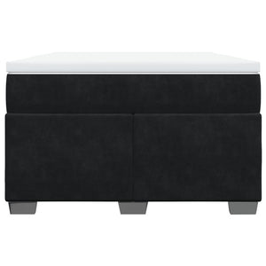 Κρεβάτι Boxspring με Στρώμα Μαύρο 120 x 200 εκ. Βελούδινο