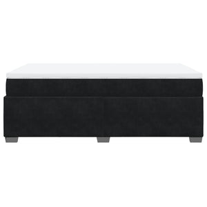 Κρεβάτι Boxspring με Στρώμα Μαύρο 120 x 200 εκ. Βελούδινο
