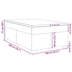 Κρεβάτι Boxspring με Στρώμα Σκούρο Πράσινο 120x200εκ. Βελούδινο