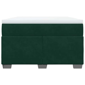 Κρεβάτι Boxspring με Στρώμα Σκούρο Πράσινο 120x200εκ. Βελούδινο