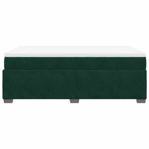 Κρεβάτι Boxspring με Στρώμα Σκούρο Πράσινο 120x200εκ. Βελούδινο