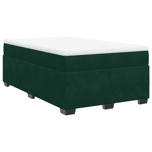 Κρεβάτι Boxspring με Στρώμα Σκούρο Πράσινο 120x200εκ. Βελούδινο