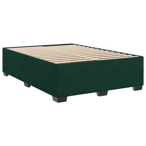 Κρεβάτι Boxspring με Στρώμα Σκούρο Πράσινο 140x190εκ. Βελούδινο