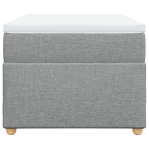 Κρεβάτι Boxspring με Στρώμα Ανοιχτό Γκρι 80x200 εκ. Υφασμάτινο - Pakobazaar