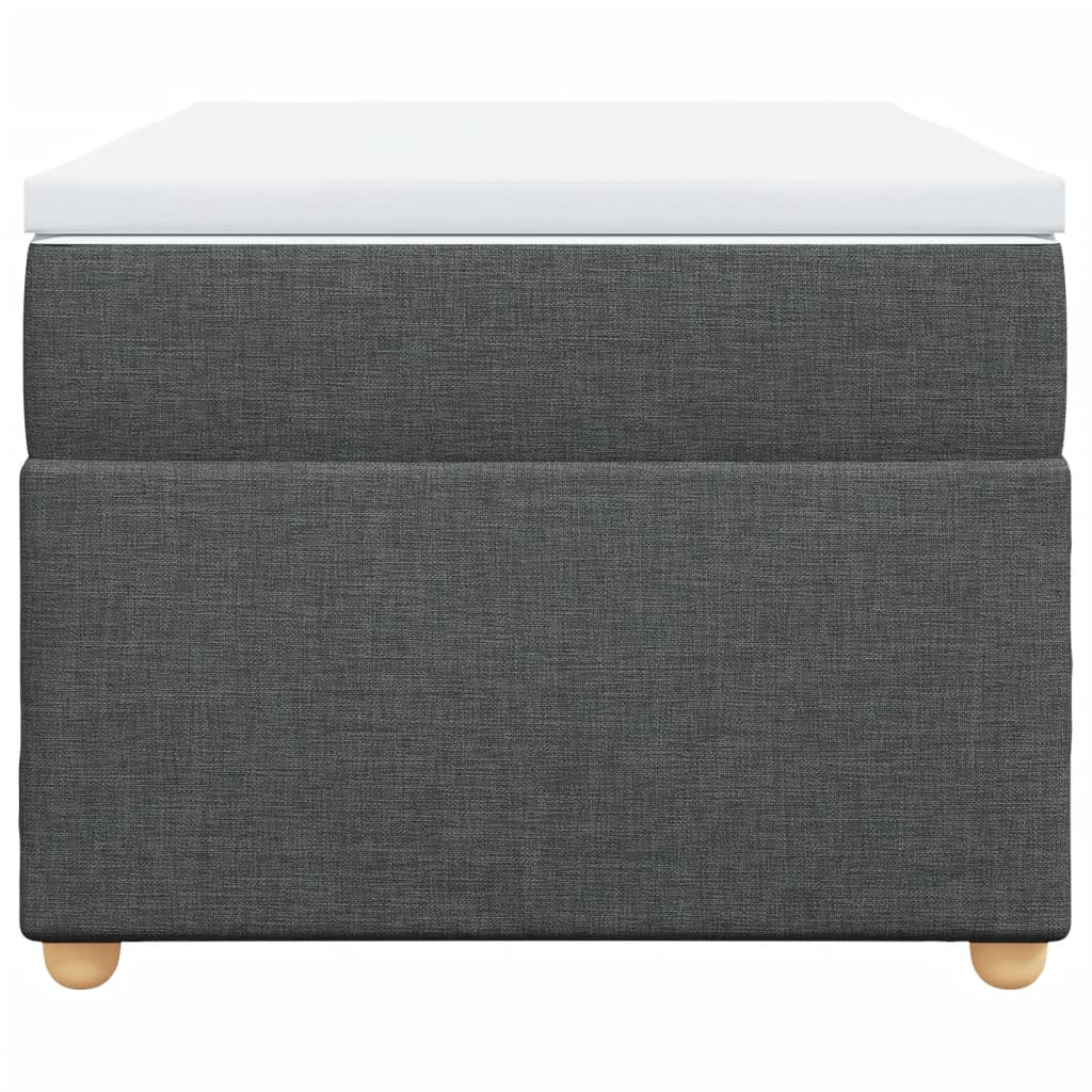 Κρεβάτι Boxspring με Στρώμα Σκούρο Γκρι 80x200 εκ. Υφασμάτινο - Pakobazaar