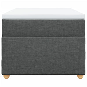 Κρεβάτι Boxspring με Στρώμα Σκούρο Γκρι 80x200 εκ. Υφασμάτινο - Pakobazaar