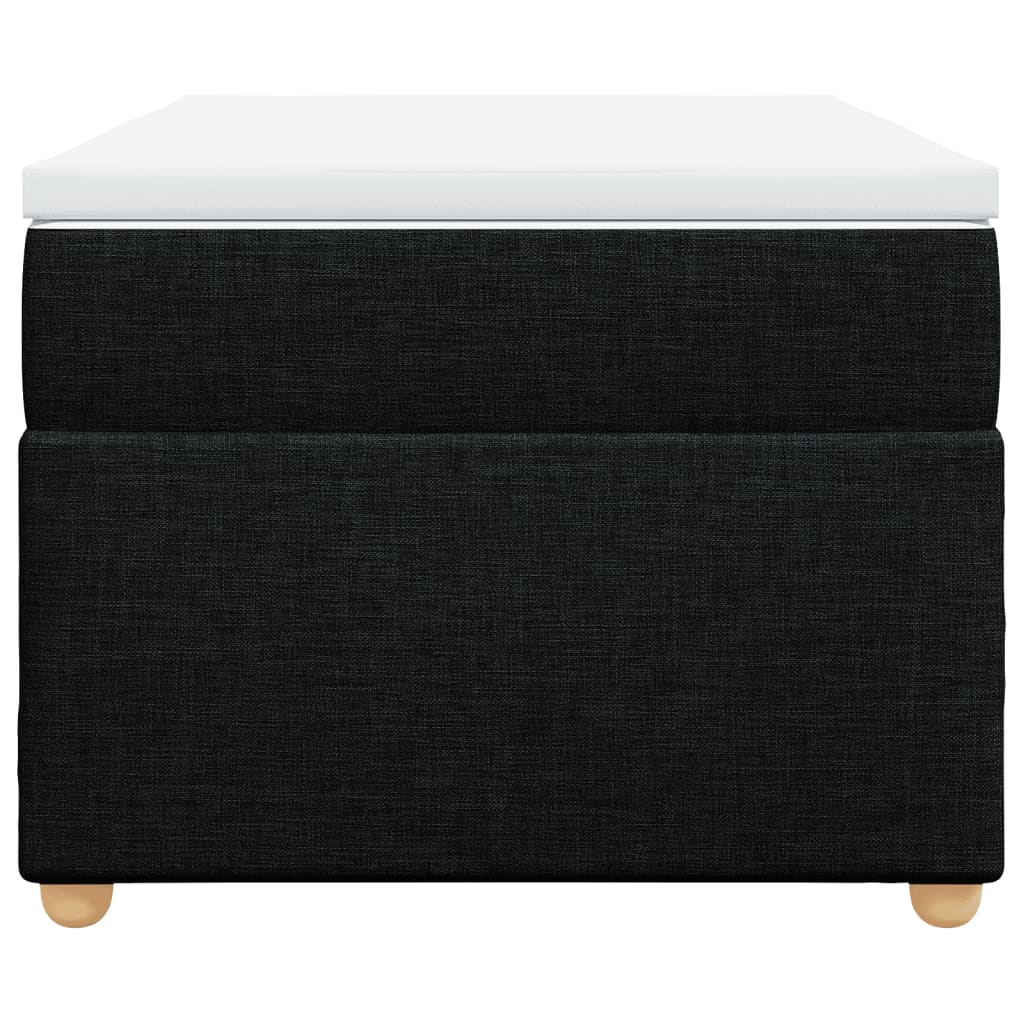 Κρεβάτι Boxspring με Στρώμα Μαύρο 80 x 200 εκ. Υφασμάτινο - Pakobazaar