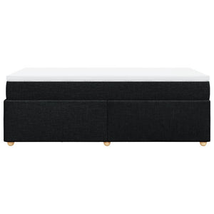 Κρεβάτι Boxspring με Στρώμα Μαύρο 80 x 200 εκ. Υφασμάτινο - Pakobazaar