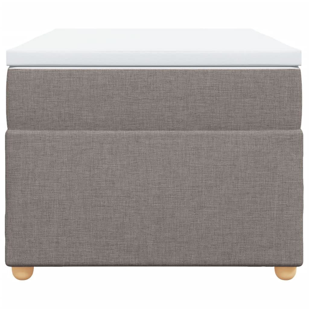 Κρεβάτι Boxspring με Στρώμα Taupe 80x200 εκ. Υφασμάτινο
