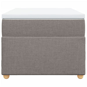 Κρεβάτι Boxspring με Στρώμα Taupe 80x200 εκ. Υφασμάτινο