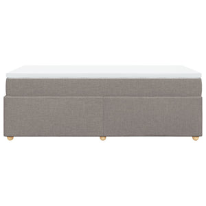 Κρεβάτι Boxspring με Στρώμα Taupe 80x200 εκ. Υφασμάτινο