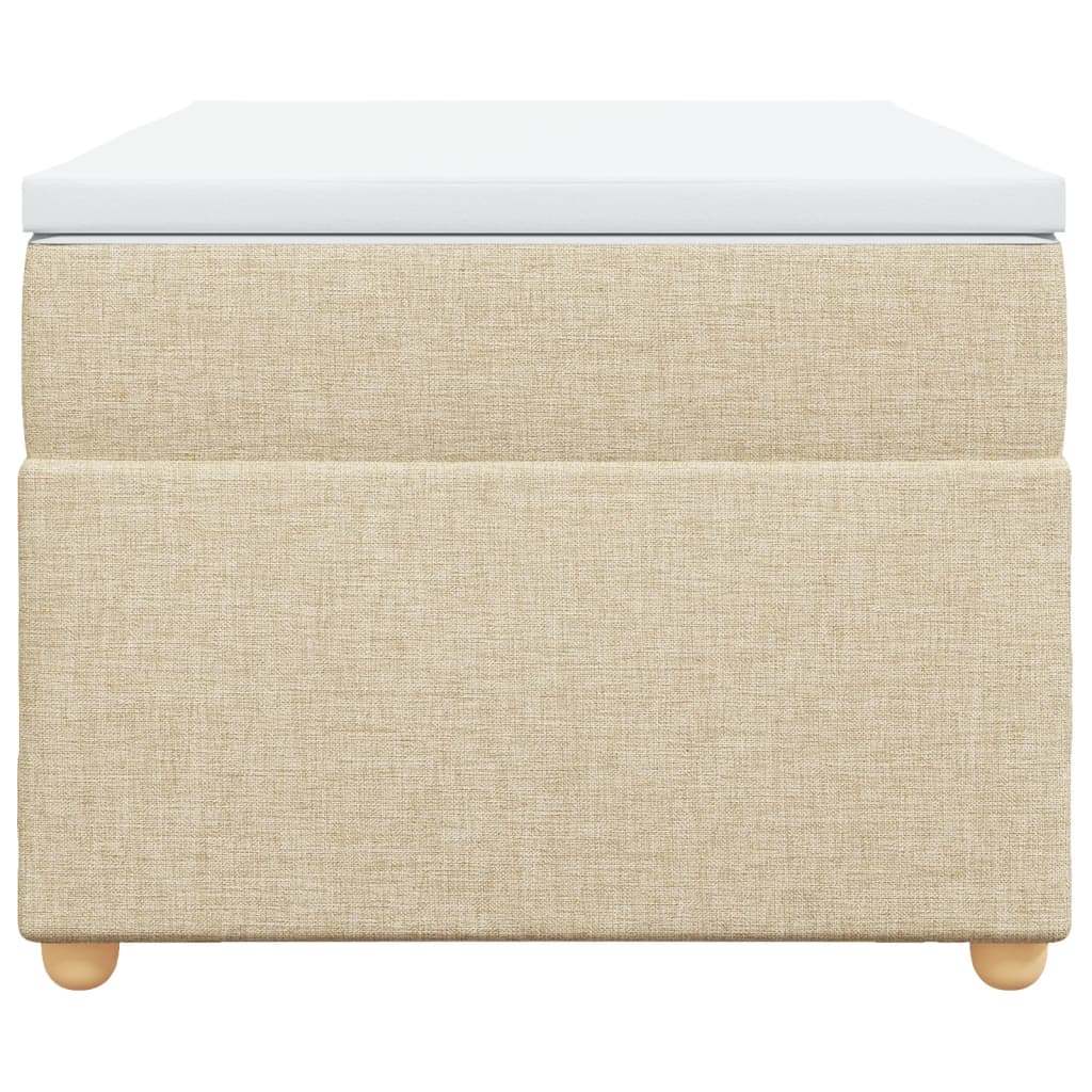 Κρεβάτι Boxspring με Στρώμα Κρεμ 80 x 200 εκ. Υφασμάτινο