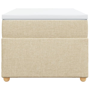 Κρεβάτι Boxspring με Στρώμα Κρεμ 80 x 200 εκ. Υφασμάτινο