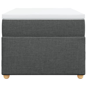 Κρεβάτι Boxspring με Στρώμα Σκούρο Γκρι 90x190 εκ. Υφασμάτινο - Pakobazaar