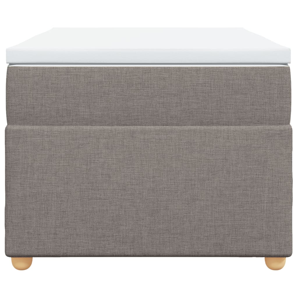 Κρεβάτι Boxspring με Στρώμα Taupe 90x190 εκ.Υφασμάτινο