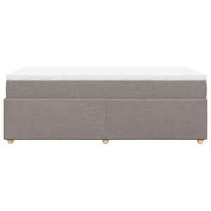 Κρεβάτι Boxspring με Στρώμα Taupe 90x190 εκ.Υφασμάτινο